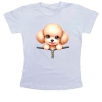 Camiseta Infantil Poodle no Ziper