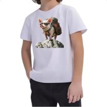 Camiseta Infantil Porco aventureiro Camiseta Infantil Porco aventureiro