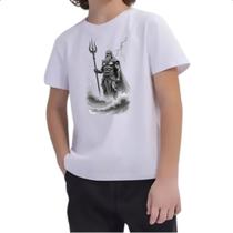 Camiseta Infantil Poseidon esboco a lapis Camiseta Infantil Poseidon esboco a lapis