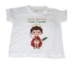 Camiseta Infantil Protegido e Abençoado Por Santo Expedito Camiseta Infantil Protegido e Abençoado Por Santo Expedito