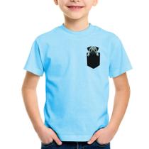 Camiseta Infantil PUG de Bolso - Foca na Moda