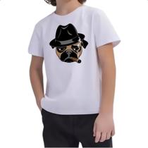 Camiseta Infantil Pug Mafioso
