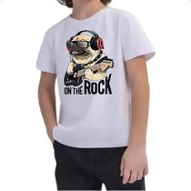 Camiseta Infantil Pug on the Rock Camiseta Infantil Pug on the Rock