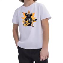 Camiseta Infantil Pug Star Camiseta Infantil Pug Star