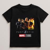 Camiseta Infantil Quarteto Fantastico Marvel 100% Algodão Camiseta Infantil Quarteto Fantastico Marvel 100% Algodão