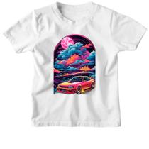 Camiseta Infantil Racing Car Neon Art vibrant