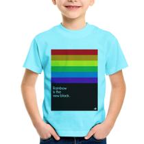 Camiseta Infantil Rainbow is the new black - Foca na Moda