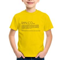 Camiseta Infantil Ranço: Definição - Foca na Moda