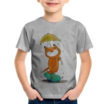 Camiseta Infantil Raposa Fofinha Na Chuva - Foca na Moda