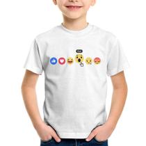 Camiseta Infantil Reações Facebook Eita! - Foca na Moda