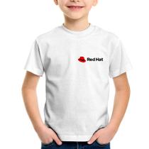 Camiseta Infantil Red Hat Linux - Foca na Moda