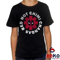Camiseta Infantil Red Hot Chimi Changas 100% Algodão Deadpool Geeko