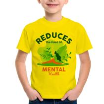 Camiseta Infantil Reduces The Paint Of Menthal Health - Foca na Moda