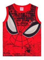 Camiseta Infantil Regata Vingadores Homem Aranha Brandili