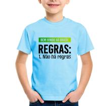 Camiseta Infantil Regras: Não há regras - Foca na Moda