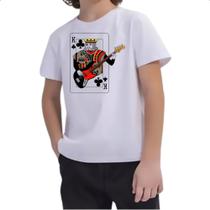 Camiseta Infantil Rei de Paus do Rock Camiseta Infantil Rei de Paus do Rock