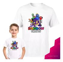 **Camiseta Infantil Roblox Rainbow Friends - Jogo Unissex**