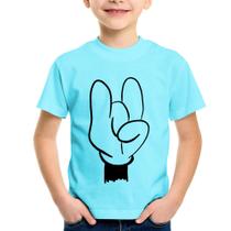 Camiseta Infantil Rock Hand - Foca na Moda