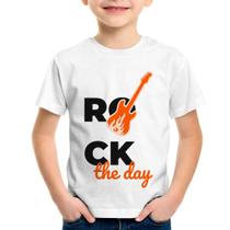 Camiseta Infantil Rock the day - Foca na Moda