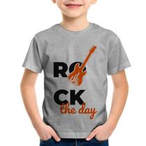 Camiseta Infantil Rock the day - Foca na Moda