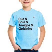 Camiseta Infantil Rua & Bola & Amigos & Golzinho - Foca na Moda