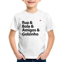 Camiseta Infantil Rua & Bola & Amigos & Golzinho - Foca na Moda