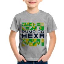Camiseta Infantil Rumo ao Hexa - Foca na Moda Camiseta Infantil Rumo ao Hexa - Foca na Moda