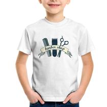 Camiseta Infantil Salão Masculino Barber Shop - Foca na Moda