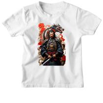 Camiseta Infantil Samurai Japones Dragao Milenar