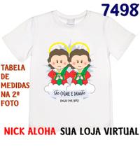 camiseta infantil são cosme e damião cód 7498