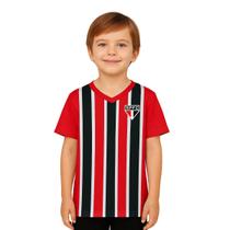 Camiseta Infantil São Paulo Tricolor Listrada Oficial Camiseta Infantil São Paulo Tricolor Listrada Oficial