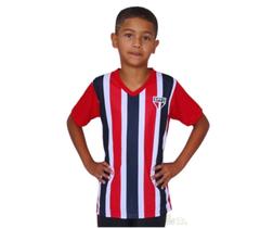 Camiseta Infantil São Paulo Tricolor Listrada Oficial Camiseta Infantil São Paulo Tricolor Listrada Oficial