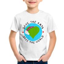 Camiseta Infantil Save The Arts Save The World - Foca na Moda