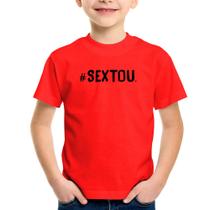 Camiseta Infantil Sextou Hashtag - Foca na Moda