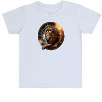 Camiseta Infantil Signo de leao logo de luxo
