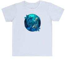 Camiseta Infantil Signo de peixes logo de luxo Camiseta Infantil Signo de peixes logo de luxo