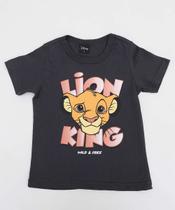 Camiseta Infantil Simba Rei Leão Tam 1 a 3 Chumbo-76132 Camiseta Infantil Simba Rei Leão Tam 1 a 3 Chumbo-76132