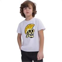 Camiseta Infantil Skull pizza gladiator