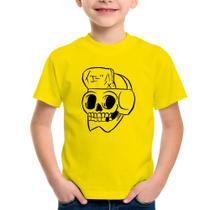 Camiseta Infantil Skull Skeleton - Foca na Moda