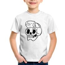 Camiseta Infantil Skull Skeleton - Foca na Moda