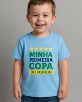 Camiseta Infantil Slim Algodão Estampa Brasil-Primeira Copa Camiseta Infantil Slim Algodão Estampa Brasil-Primeira Copa