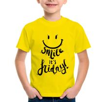 Camiseta Infantil Smile, It's Friday! - Foca na Moda