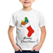 Camiseta Infantil Socket Merry Christmas - Foca na Moda