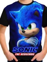 Camiseta Infantil Sonic Filme Menino Camisa Tamanho 6 Ao 14