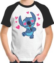 Camiseta Infantil Stitch Apaixonado