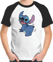 Camiseta Infantil Stitch Balançando Bumbum