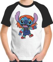 Camiseta Infantil Stitch Vestido De Chucky Boneco Assassino
