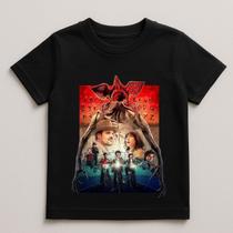 Camiseta Infantil Stranger Things 100% Algodao Netflix Top Camiseta Infantil Stranger Things 100% Algodao Netflix Top