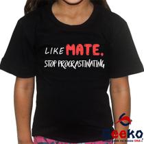 Camiseta Infantil Stray Kids 100% Algodão Like Mate Stop Procrastinating K-pop Geeko