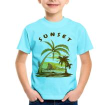 Camiseta Infantil Sunset Beach - Foca na Moda